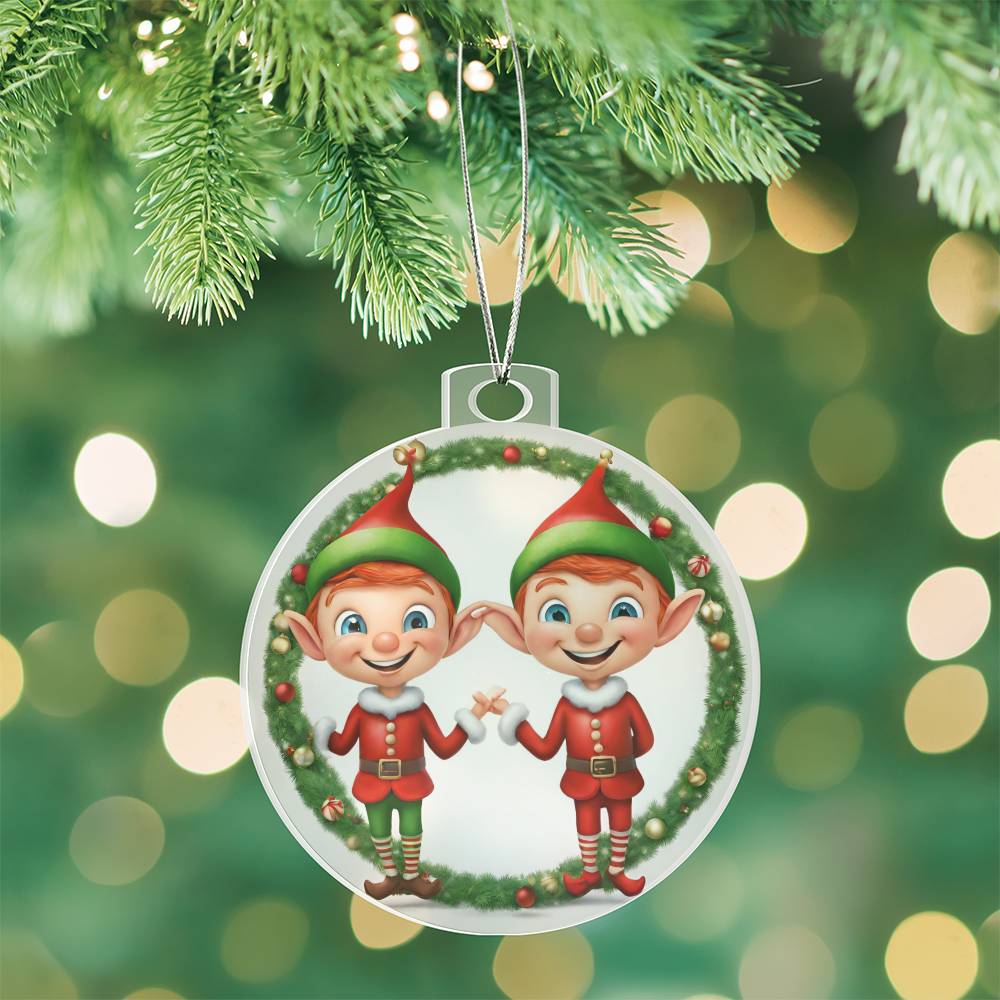 Elves Christmas Ornament