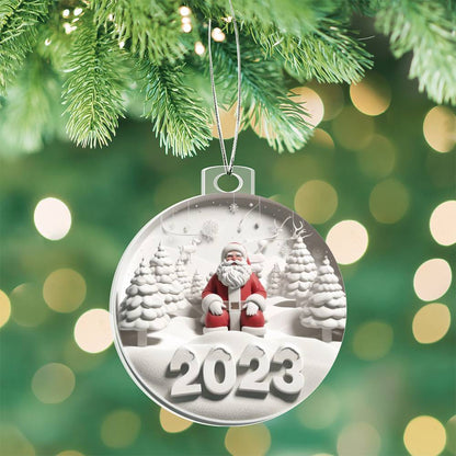 Christmas 2023 Santa Clause Acrylic Ornament