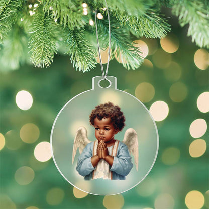 African American Angel Christmas Ornament