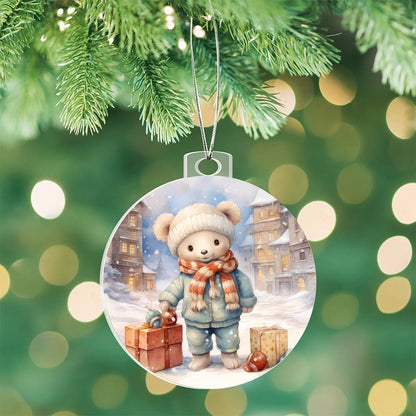 Teddy Bear Christmas Tree Ornament Acrylic Ornament