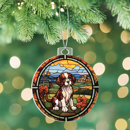 Beagle Acrylic Christmas Ornament