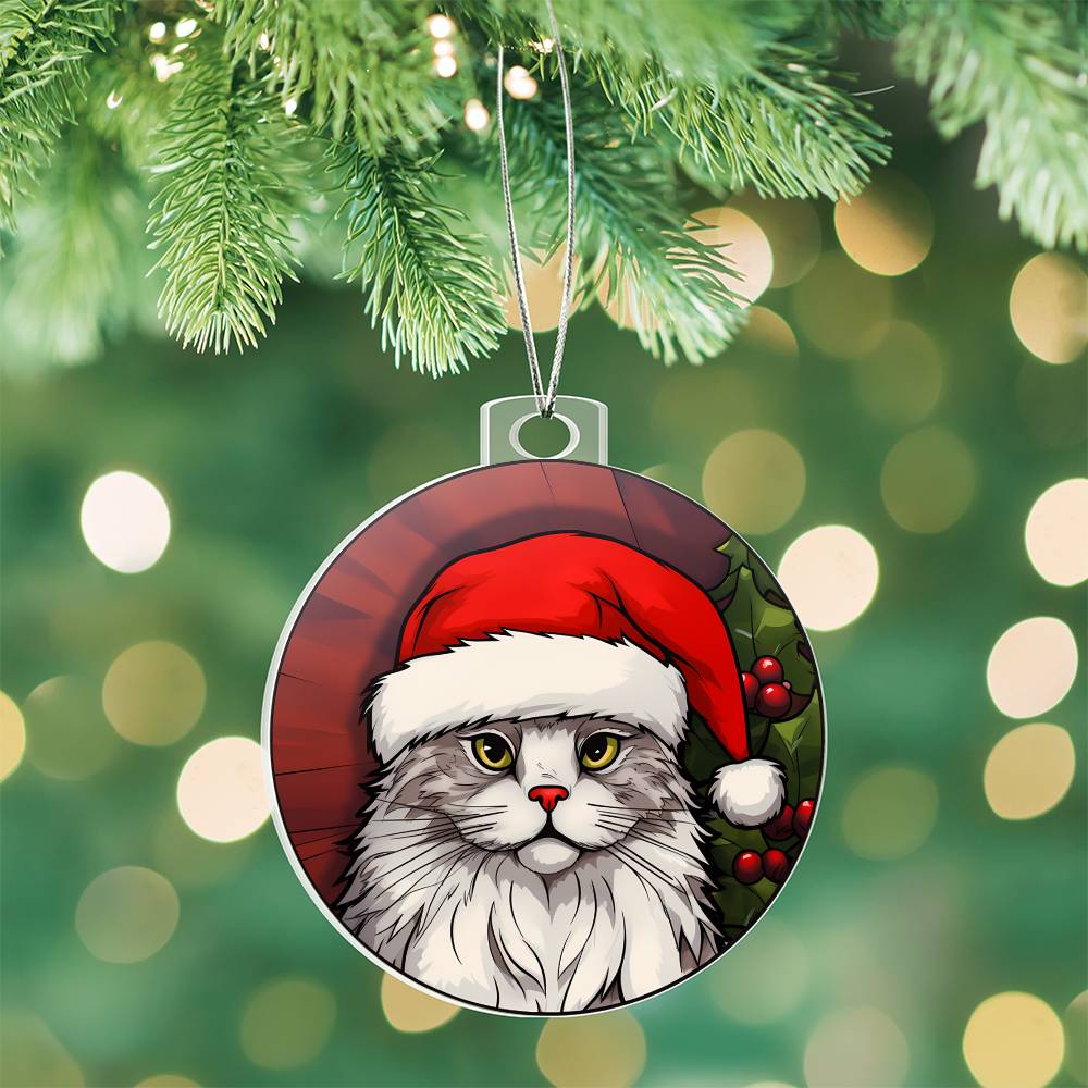 Cat Christmas Tree Ornament