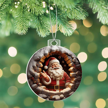 Santa Acrylic Ornament