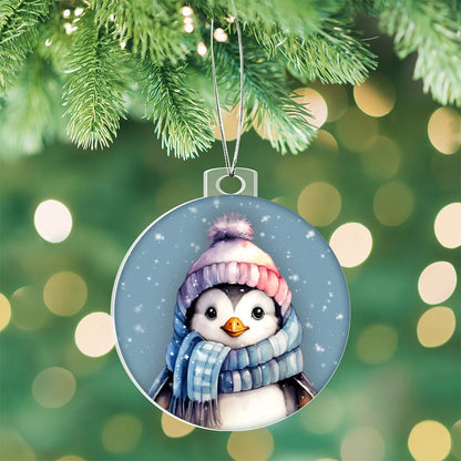 Winter Penguin Christmas Ornament