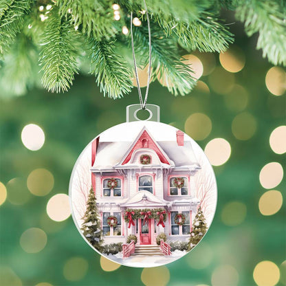 Victorian Houses Christmas Ornament Acrylic Ornament