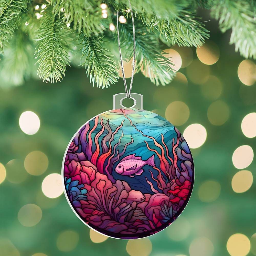 Coral Fish Underwater Acrylic Christmas Tree Ornament