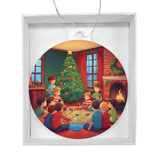 Snow Day Games By The Christmas Tree Ornament