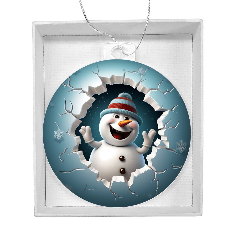 Snowman Acrylic Ornament