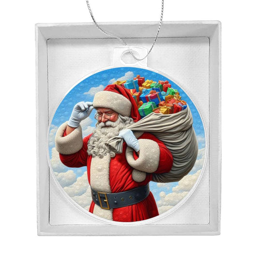 Santa Acrylic Christmas Ornament