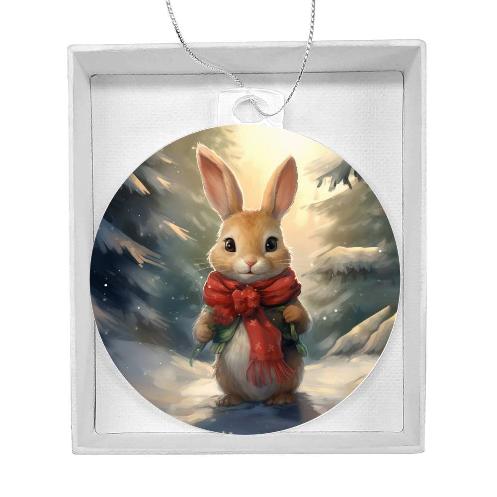 Bunny Christmas Tree Ornament Acrylic Ornament