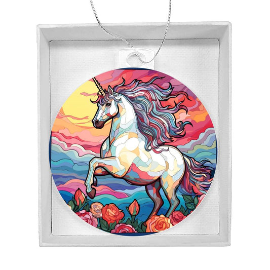 Unicorn Acrylic Christmas Ornament