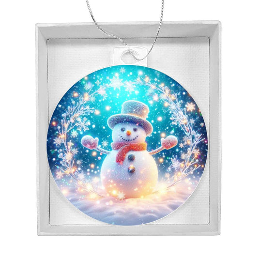 Snowman Acrylic Christmas Tree Ornament