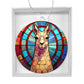 Llama Stained Glass Look Christmas Tree Ornament