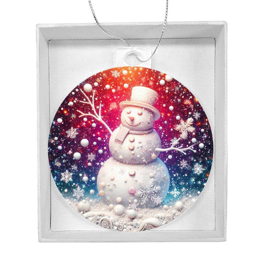 Snowman Acrylic Christmas Ornament