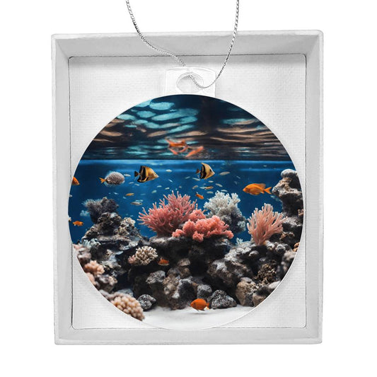 Salt Water Fish and Coral Christmas Tree Ornament