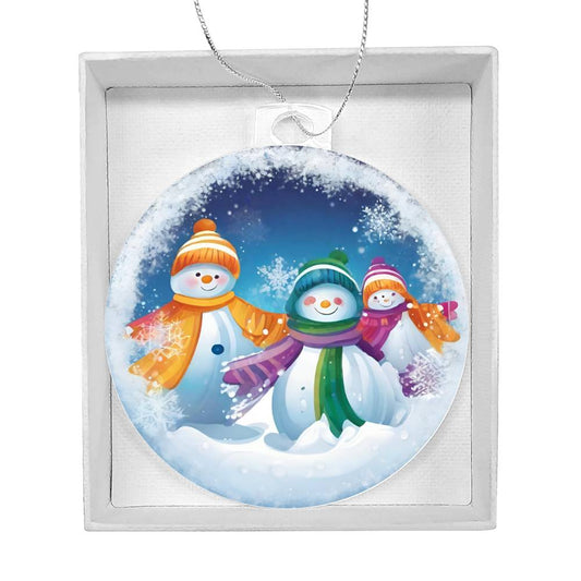 Snow Day Snowmen Christmas Ornament