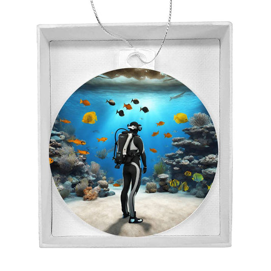 Scuba Diver Ocean Life Christmas Tree Ornament