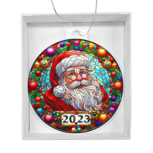 Christmas 2023 Stained Glass Acrylic Ornament