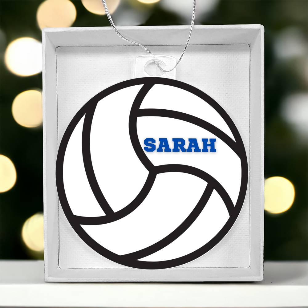 Personalized Volleyball Player Christmas Tree Ornament