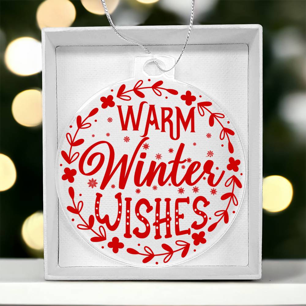 Winter Wishes Acrylic Christmas Ornament