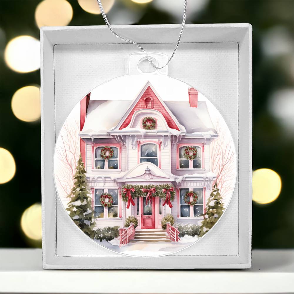 Victorian Houses Christmas Ornament Acrylic Ornament
