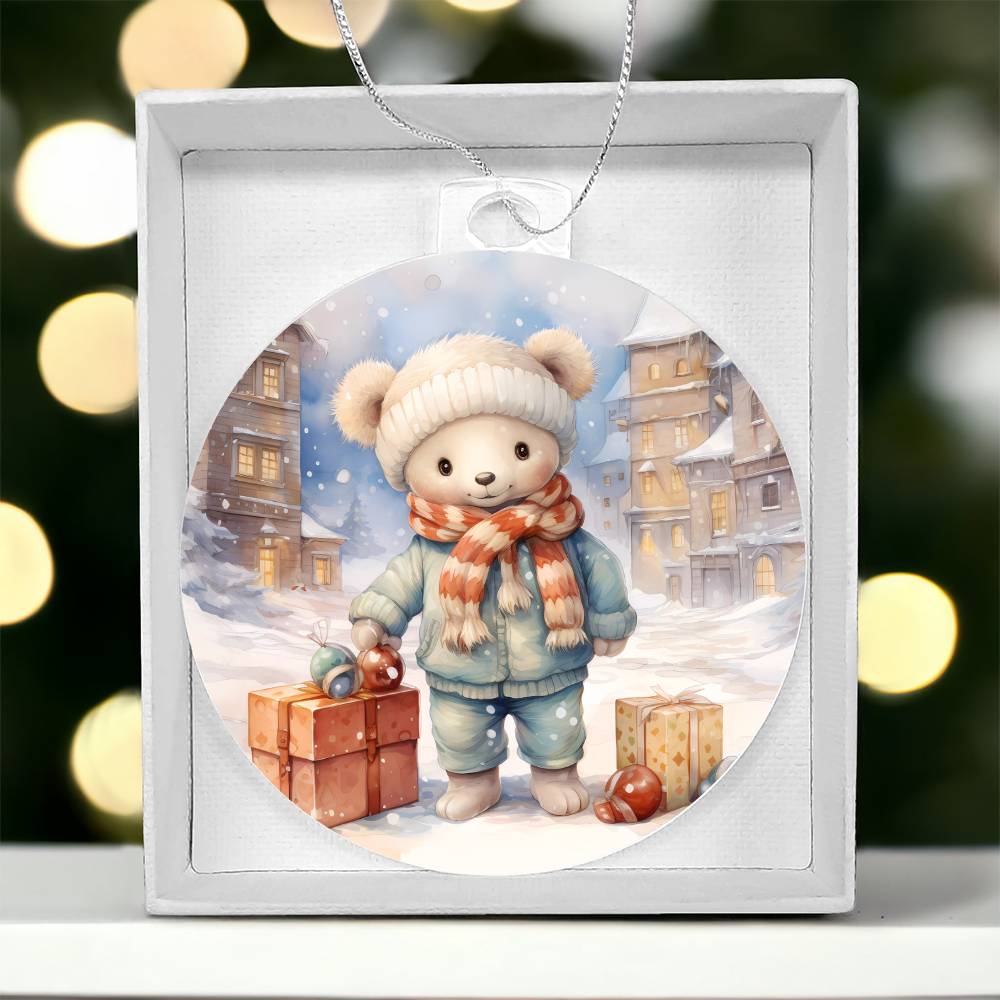 Teddy Bear Christmas Tree Ornament Acrylic Ornament