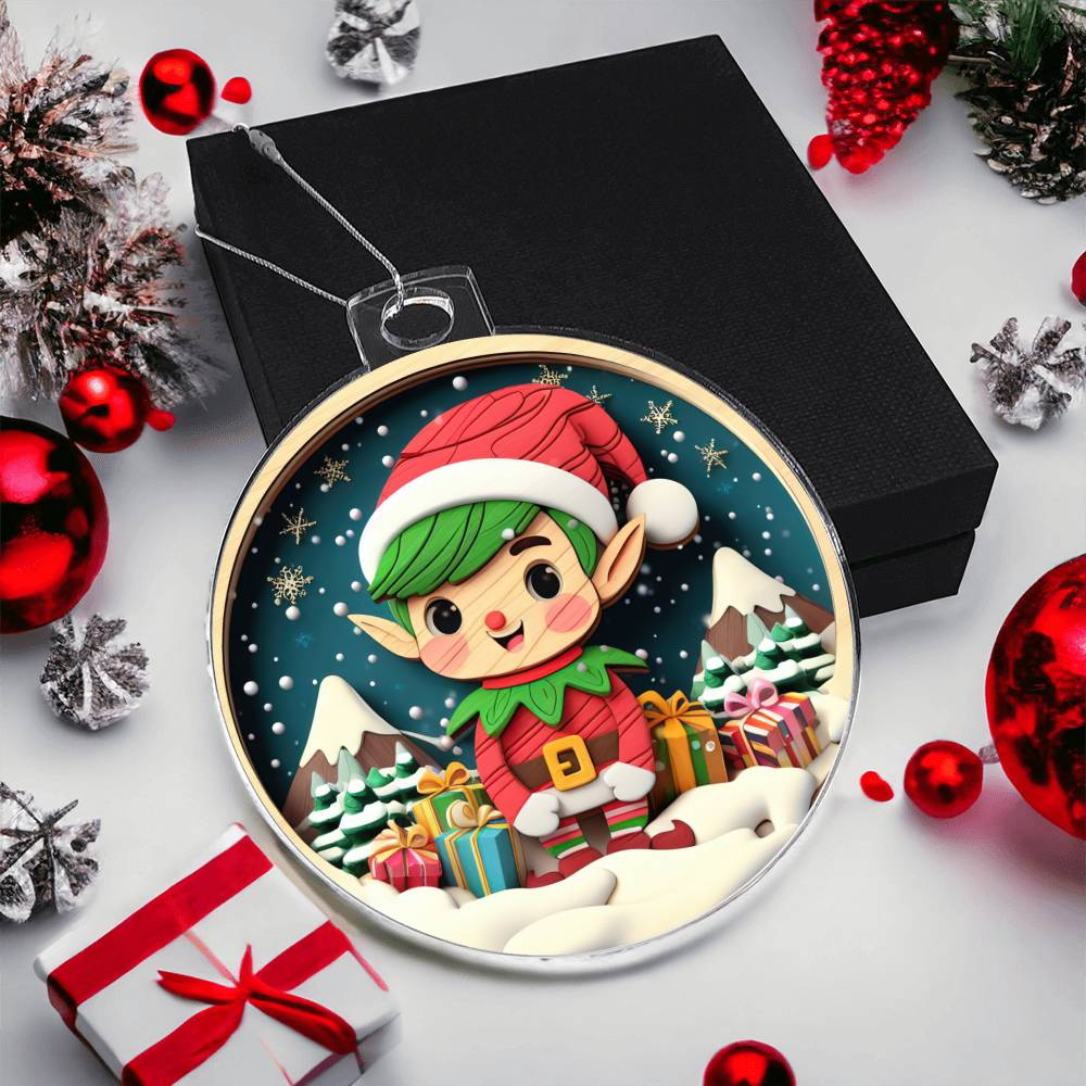 Elf Christmas Tree Ornament