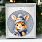 Winter Rabbit Acrylic Ornament