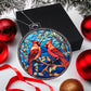 Cardinals Stained Glass Acrylic Ornament