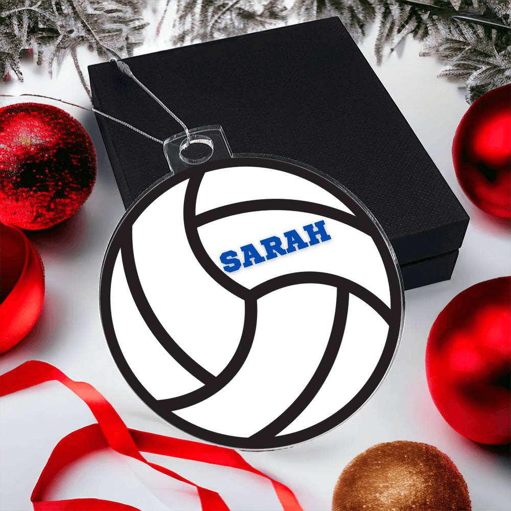 Personalized Volleyball Player Christmas Tree Ornament