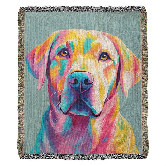 Pastel Labrador Retriever Woven Blanket Tapestry