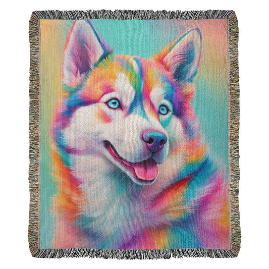Husky Woven Throw Blanket Tapestry