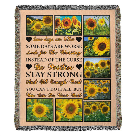 Daughter Stay Strong Sunflower Blanket
