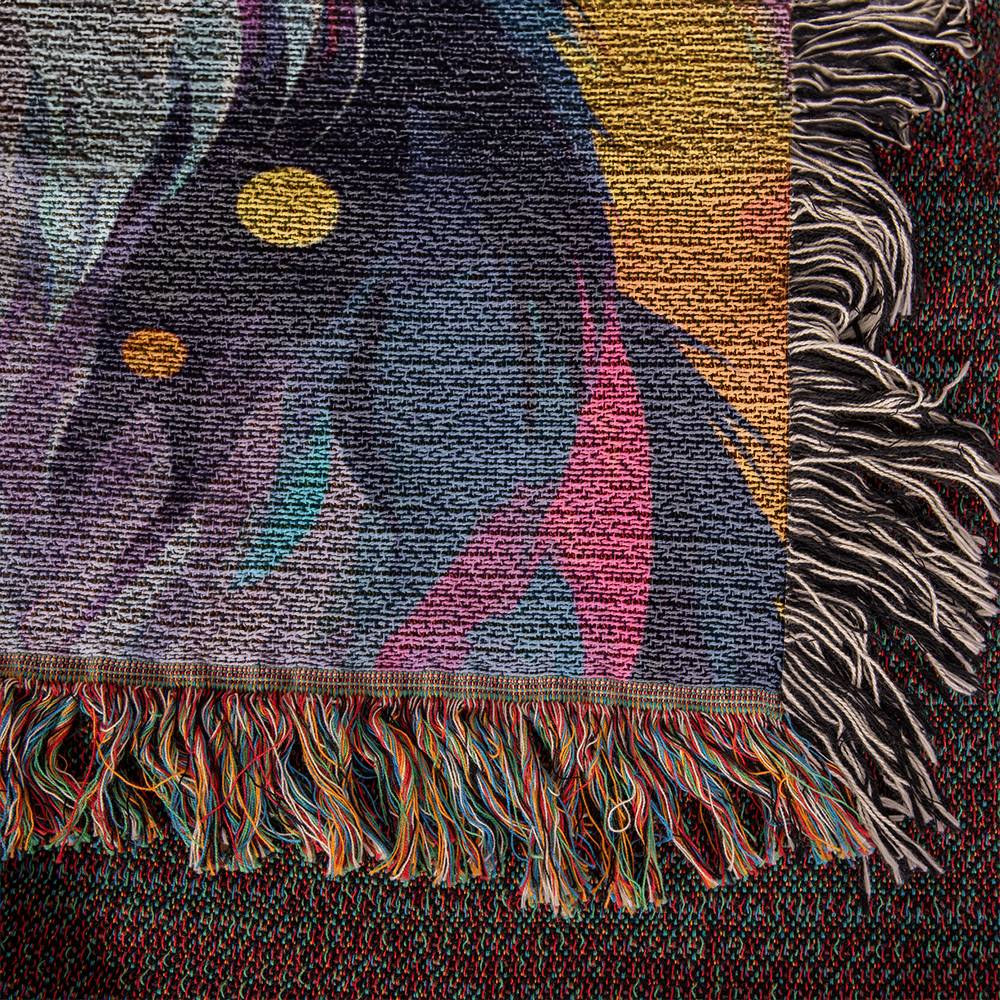 Watercolor Pastel Border Collie Blanket Tapestry