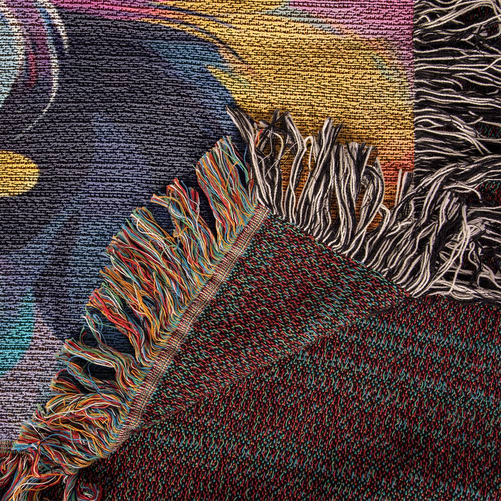 Watercolor Pastel Border Collie Blanket Tapestry