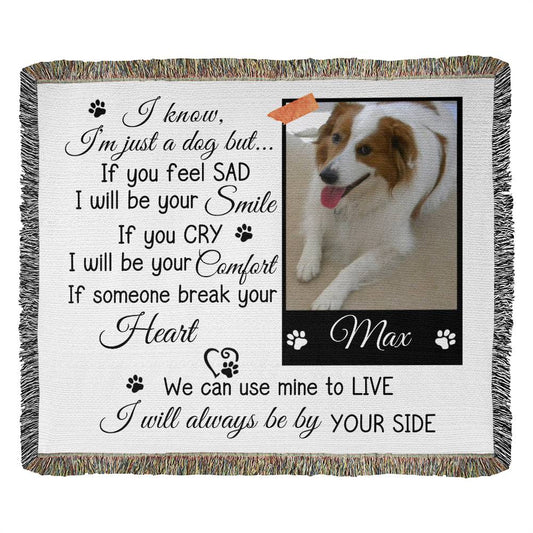 Personalized Dog Photo Blanket Tapestry Throw