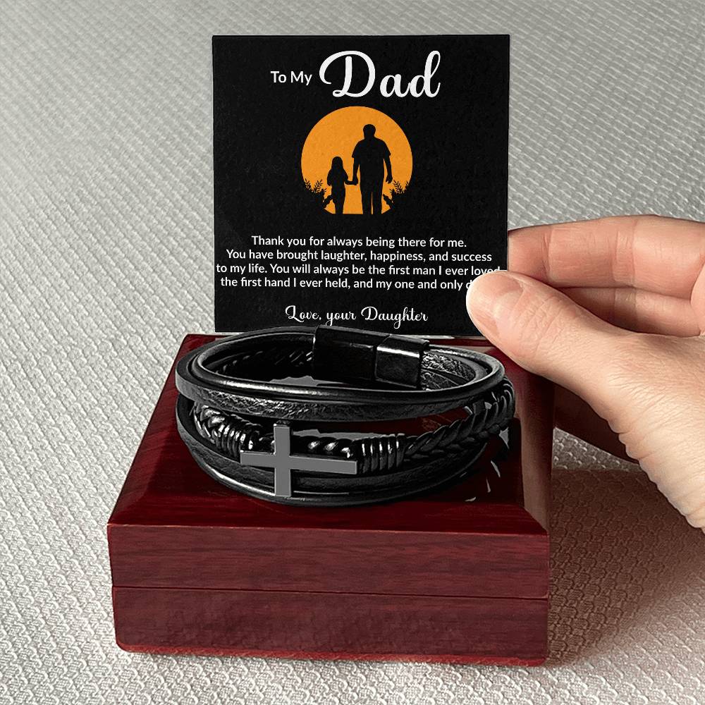 Dad  Men's Cross Bracelet