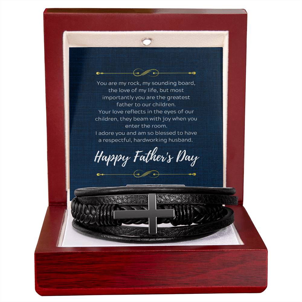 Father's Day Mens Cross Bracelet
