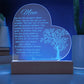 Mom Engraved Acrylic Heart Plaque Gift