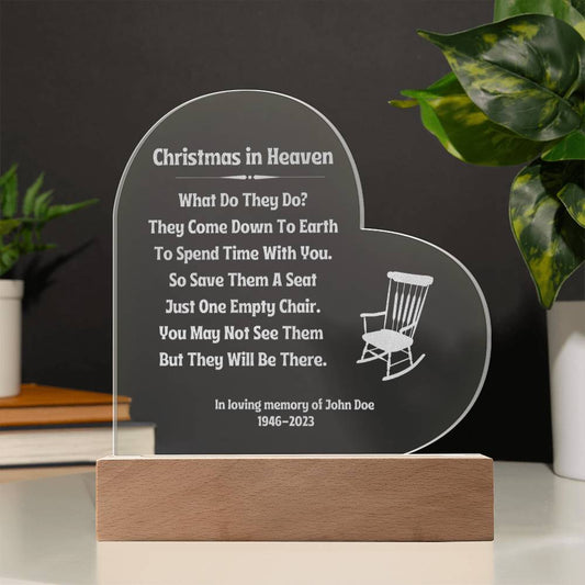 Personalized Engraved Memorial Heart Plaque