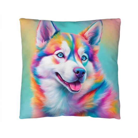 Pastel Husky Dog Pillow in 5 Sizes