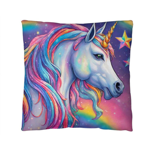 Unicorn Throw Pillow with 2 Sided Print in 5 sizes
