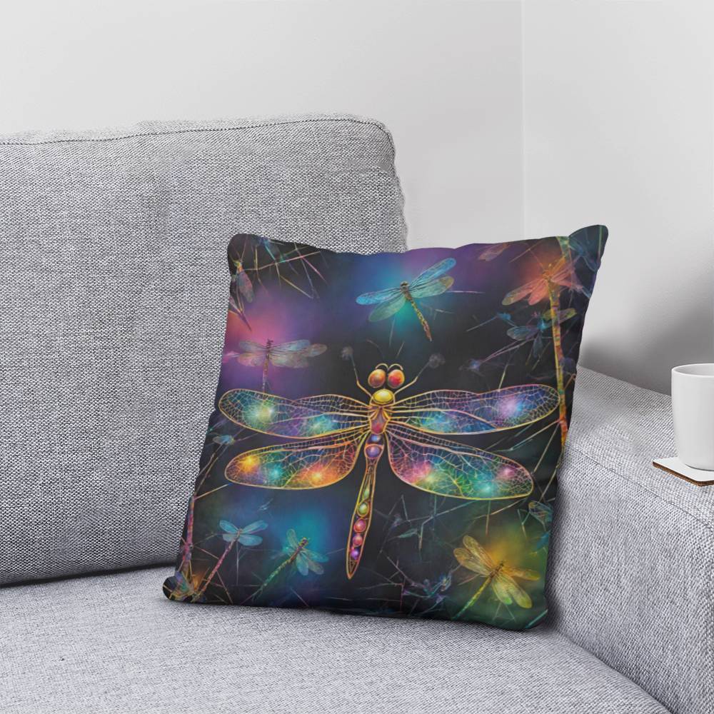 Dragonfly 2 Sided Throw Pillow in 5 Sizes