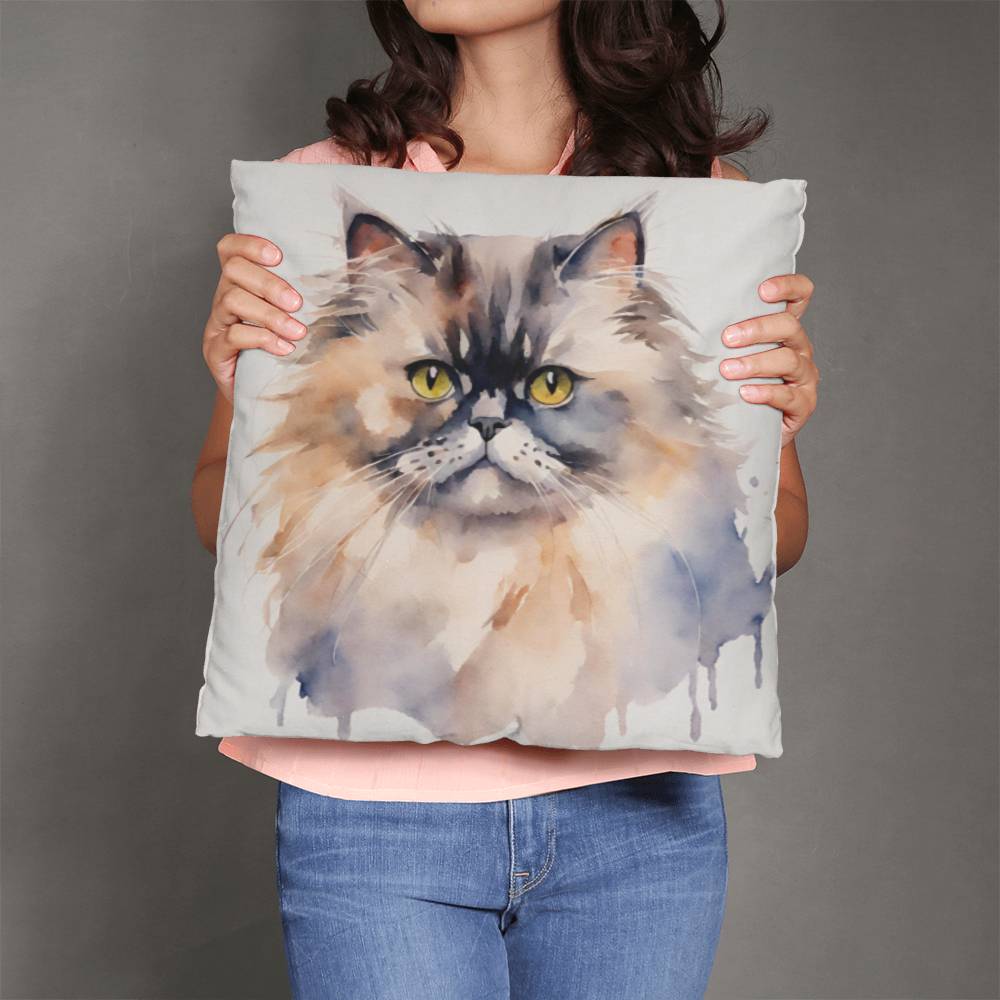 Watercolor Cat Pillow in 5 Sizes