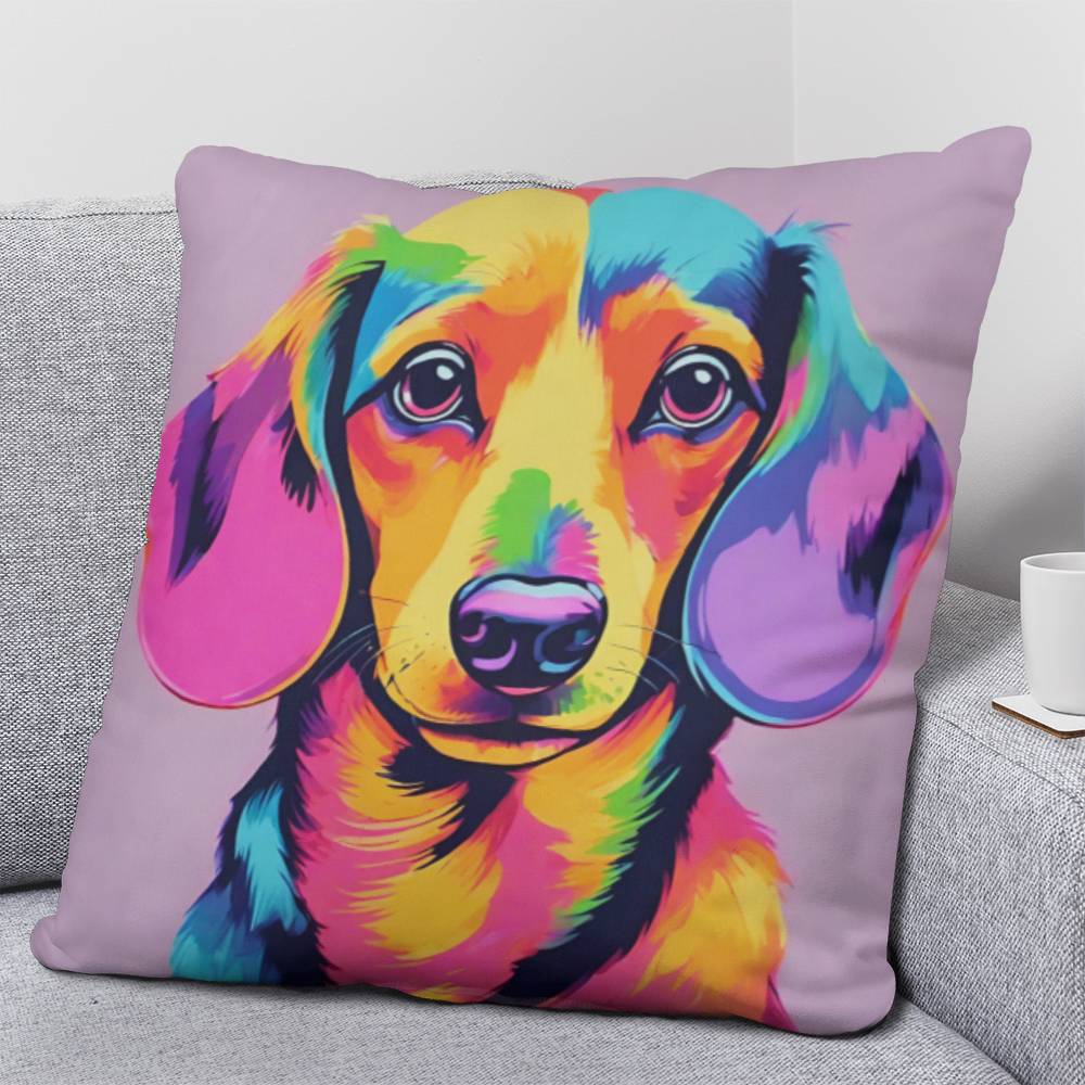 Dachshund Dog Throw Pillow in 5 Sizes