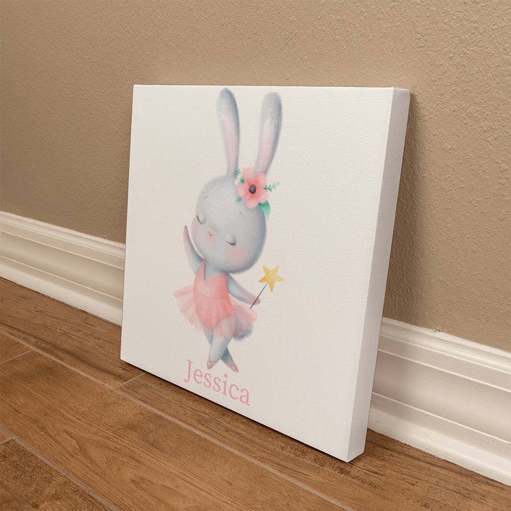 Ballerina Bunny Canvas Wall Print