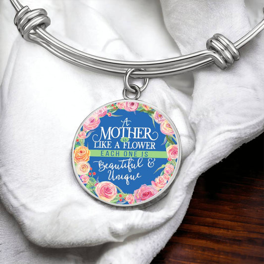 Mother Beautiful and Unique Engraved Bangle Bracelet