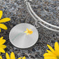 April Birth Flower Daisy Personalized Birth Flower Bangle Bracelet