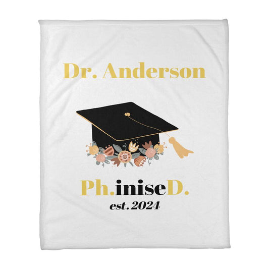 Ph.inishD Phd Graduation Blanket Gift