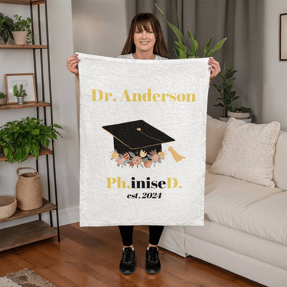 Ph.inishD.  Phd Graduation Mink Touch  Blanket